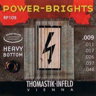 Thomastik-Power Brights RP109 REGULAR BOTTOM light  E-Gitarren Saiten brass plated .009-.046