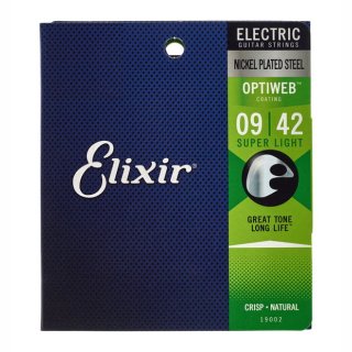 Elixir 19002 E-Gitarre Super Light Optiweb 009-042
