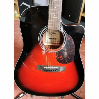 Aria ADW-01CE-BS Dreadnought in Red Shade mit Tonabnehmer
