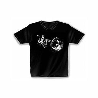 T-Shirt schwarz Space Trumpet M