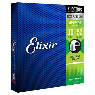 Elixir 19077 E-Gitarre Light/Heavy Optiweb 010-052