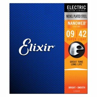 Elixir 12002 E-Gitarre Super Light Nanoweb 009-042