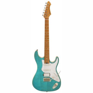 Aria 714 MK2 Stratocaster in Turquoise Blue