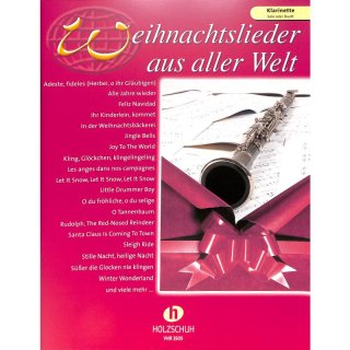Weihnachtslieder aus aller Welt für Klarinette vom Holzschuh Verlag