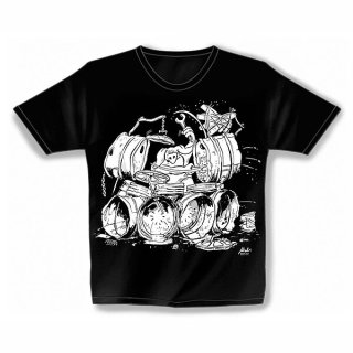 T-Shirt schwarz Drummers Meat Pie S