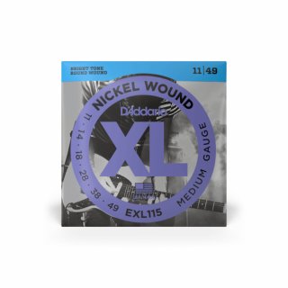 DAddario EXL115 Nickel Wound, Medium/Blues-Jazz Rock, 11-49