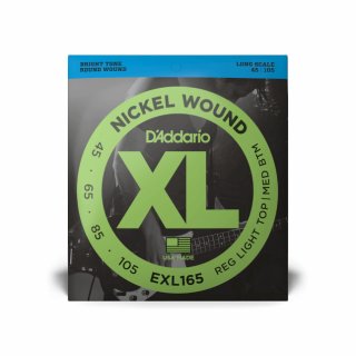 DAddario EXL165 Nickel Wound Bass, Custom Light, 45-105, Long Scale