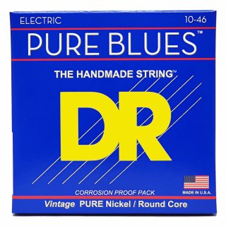 DR Strings PURE BLUES™ Pure Nickel Electric Guitar Strings Medium 10-46