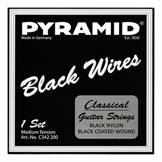 Pyramid C342200 Klassik Gitarre Satz Black Wires