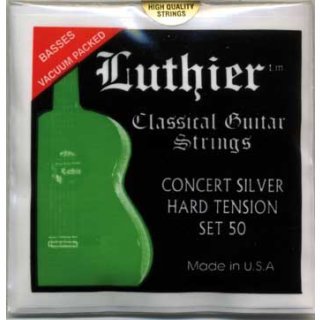 Luthier Set 50 Klassik Satz Concert Silver Hard Tension